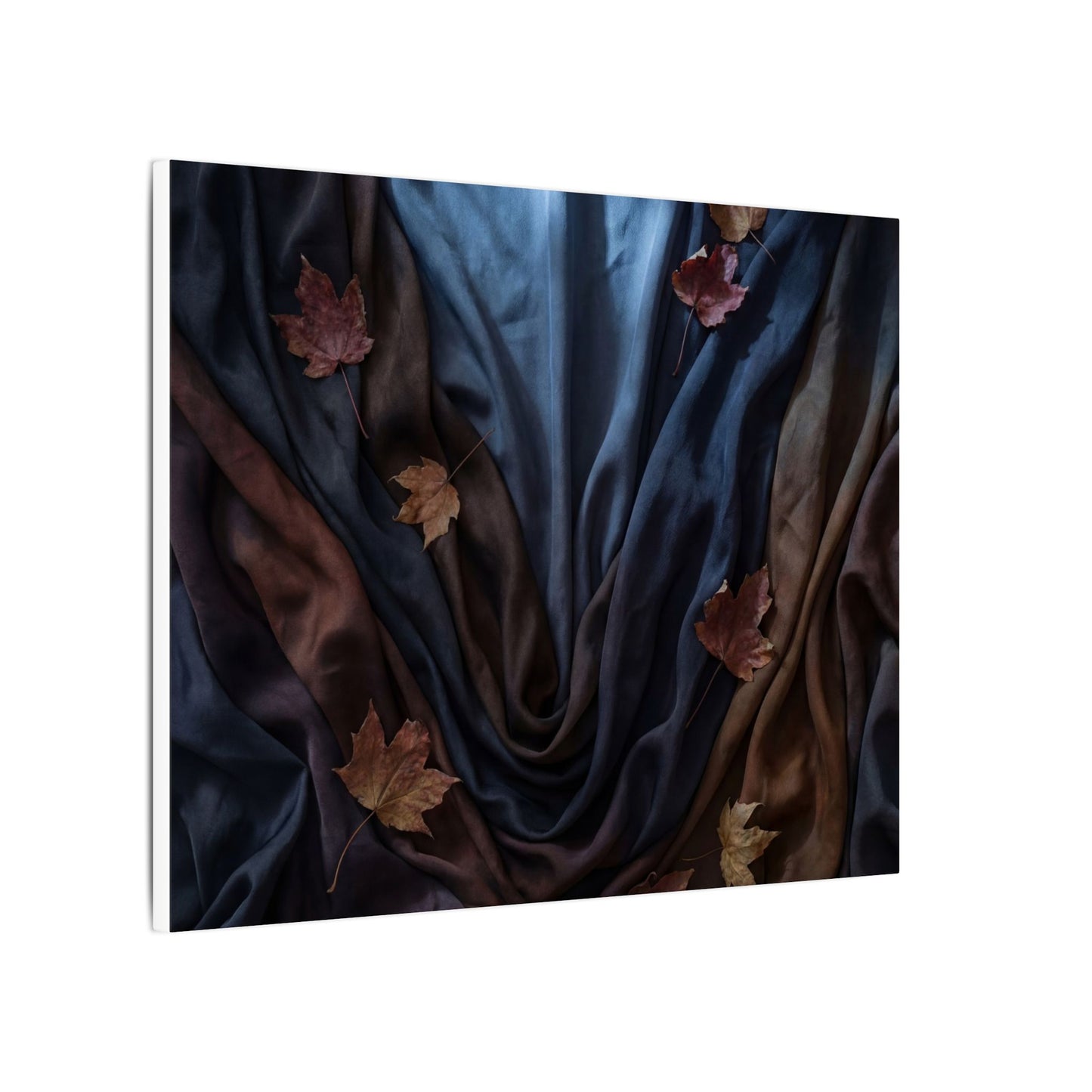 Silk Drape Canvas Art | Autumn Dark Japandi Moody Minimal Art