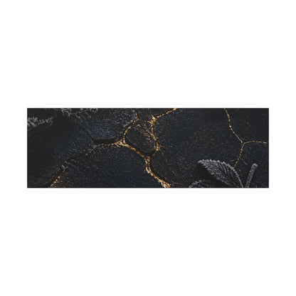 Candlelight Cracked Earth Canvas Art - Dark Japandi Ma