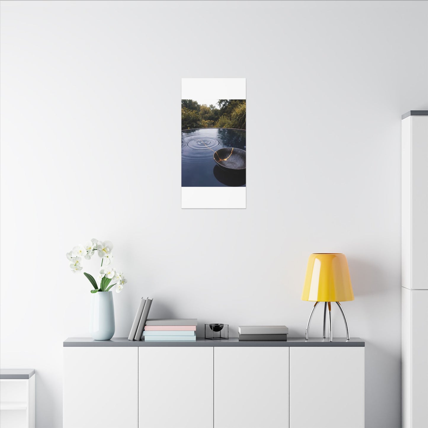 Kintsugi Water Ripple in Overcast | Broken Beauty Canvas Art