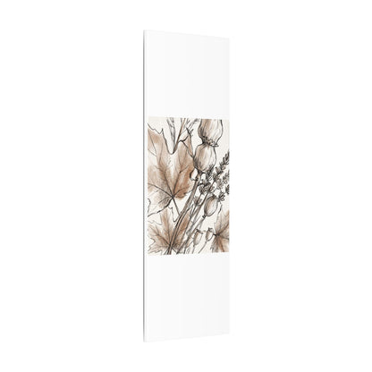 Neutral Dried Flowers Canvas Art - Minimal Line Japandi
