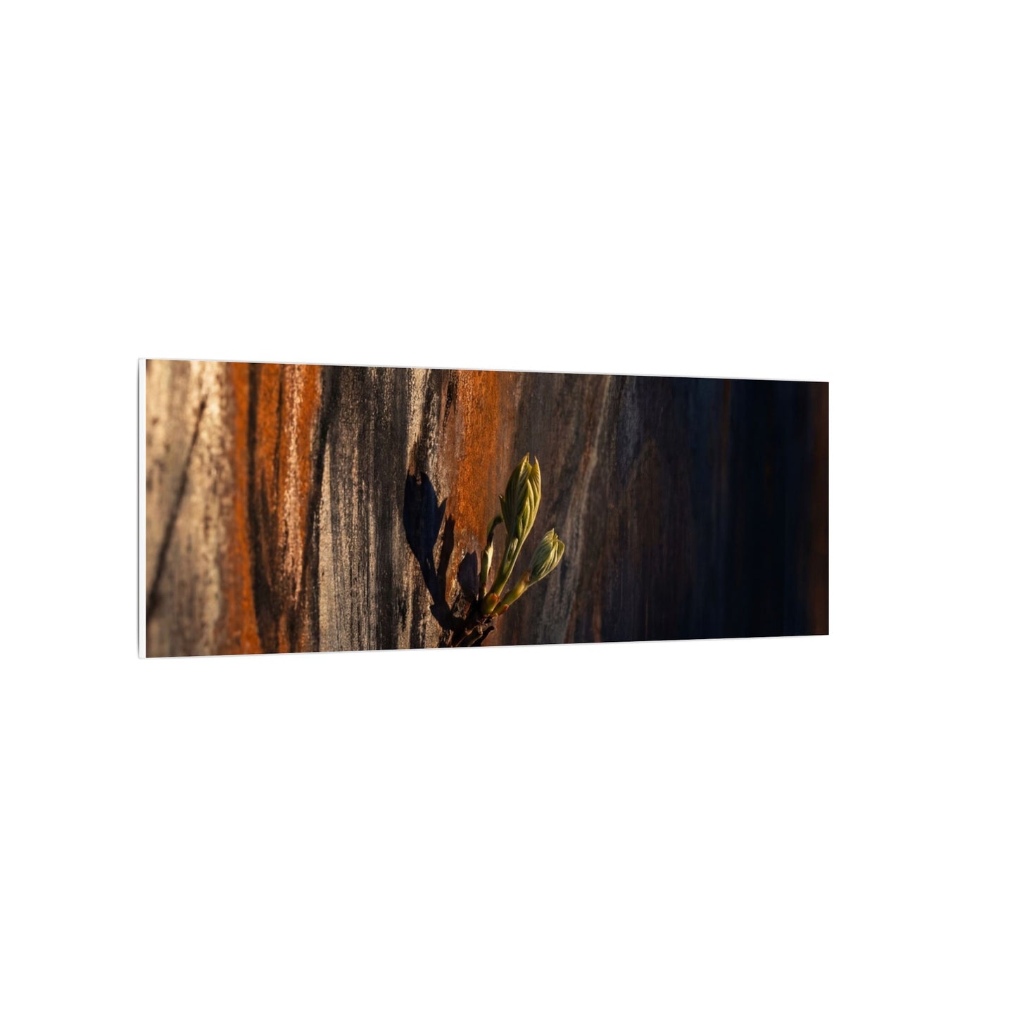 Rust Patina Charcoal Ink Canvas Art | Moody Dark Japandi Art