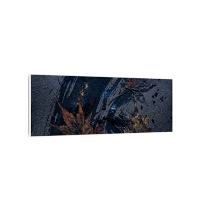 Sophisticated Ink Brushstroke Canvas Art - Dark Texture Dark Japandi