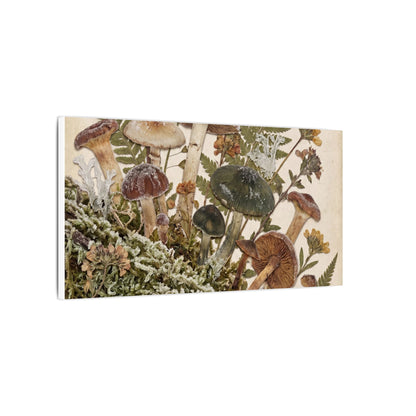 Winter Wild Mushrooms Herbarium Canvas Art | Enchanting Decor