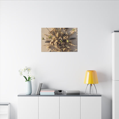 Dried Flowers Spring Canvas Art | Japandi Earthy Design