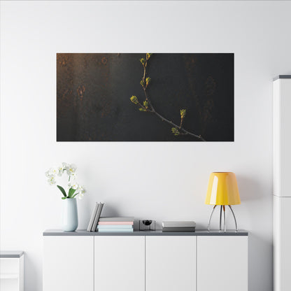 Dark Japandi Rust Patina in Golden Hour | Moody Minimal Canvas Art