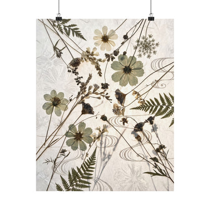 Kanso Dried Flowers Wall Art Print - Japandi Japanese Pattern Art Print