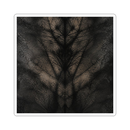 Shadow Play Charcoal Ink Sticker | Moody Dark Japandi Art