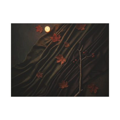 Autumn Silk Drape Moody Minimal Canvas Art | Moody Decor