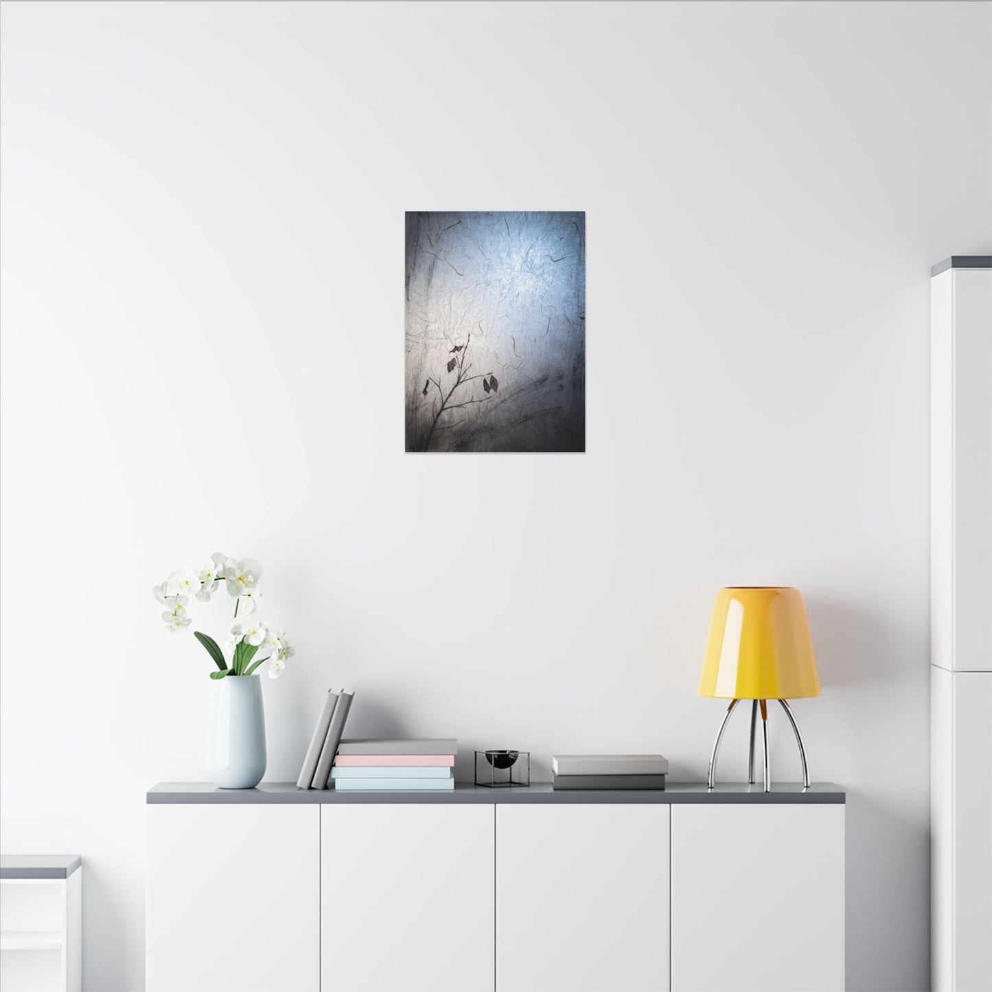 Moonlight Shoji Screen Canvas Art - Japandi Shibui