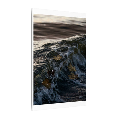 Dark Japandi Ocean Wave in Dawn | Moody Minimal Canvas Art