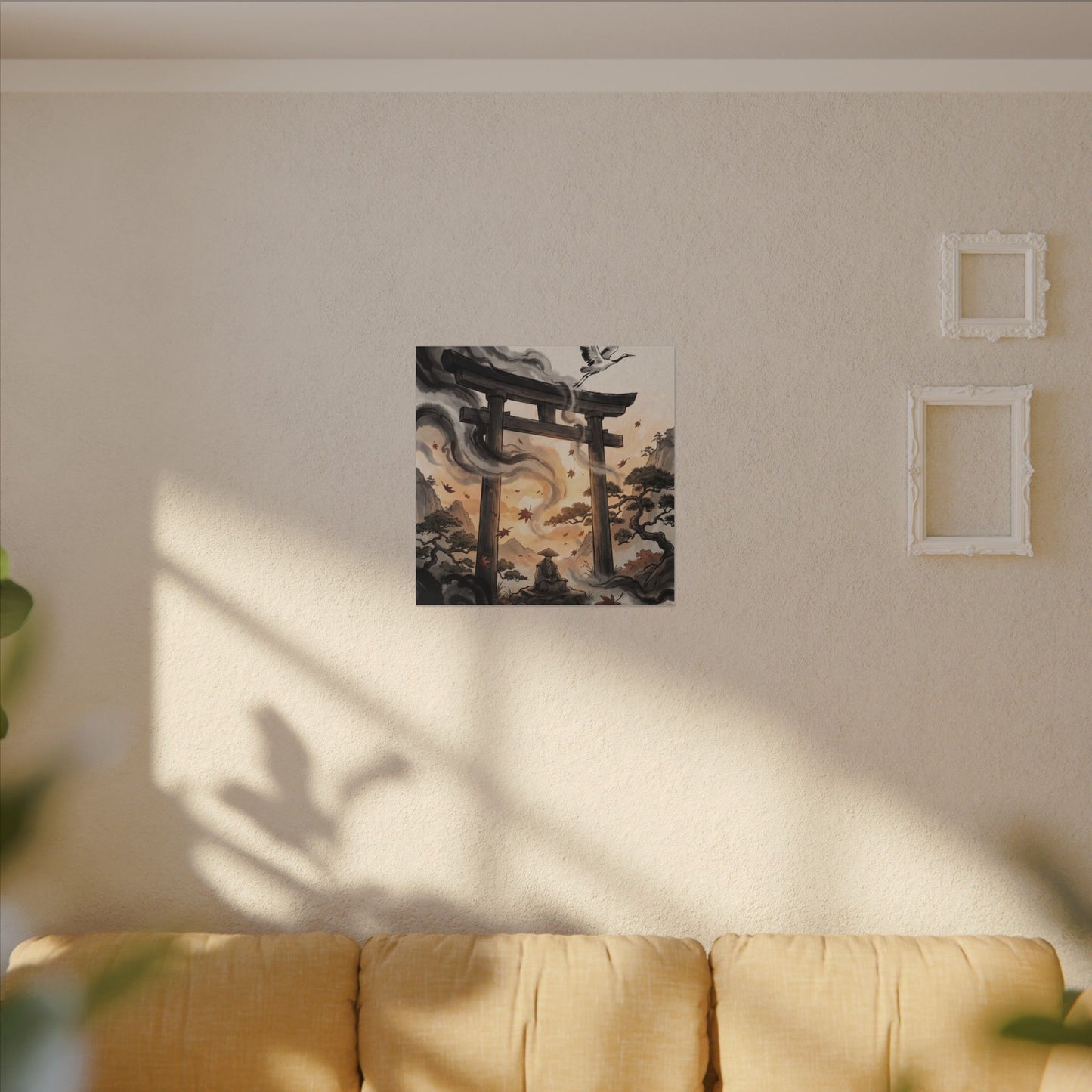 Torii Gate Ukiyo E Inspired Canvas Art | Serene Zen Art
