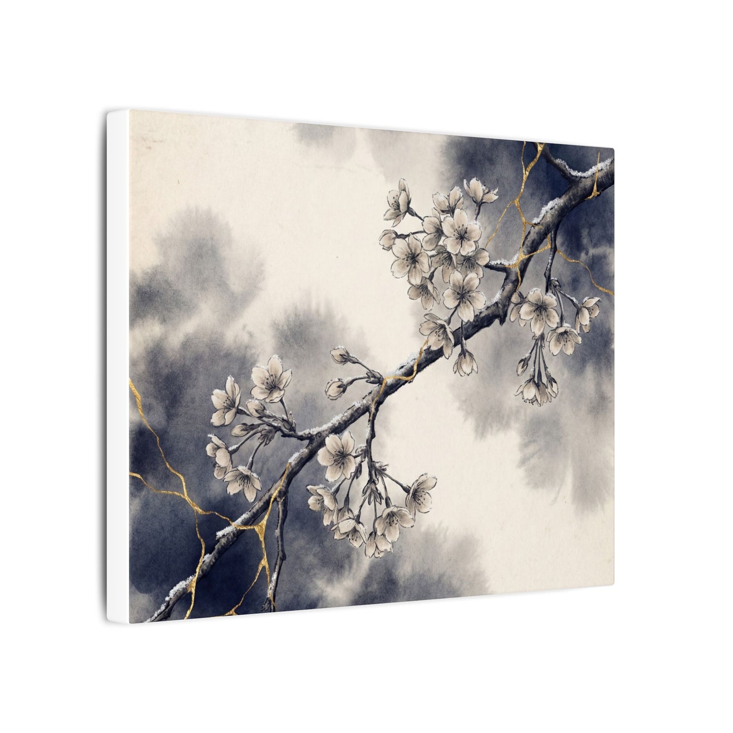 Ma Cherry Blossom Canvas Art - Kintsugi Gold Vein
