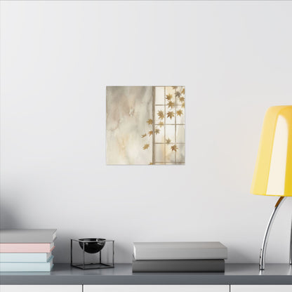 Warm Shoji Screen Canvas Art - Watercolor Japandi