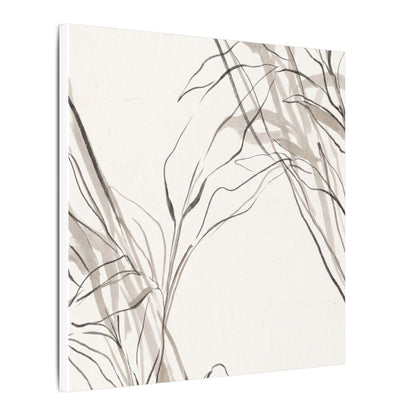 Neutral Shoji Screen Canvas Art - Minimal Line Japandi