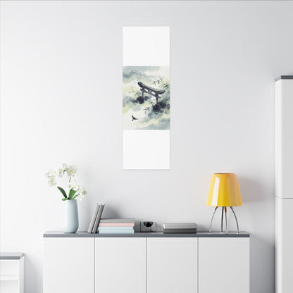 Torii Gate Sumi E Canvas Art | Serene Zen Art