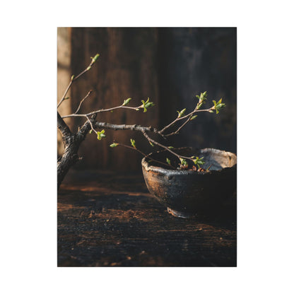 Spring Ceramic Bowl Moody Minimal Canvas Art | Atmospheric Decor