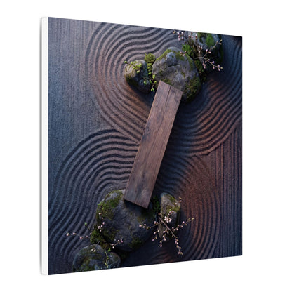 Spring Rock Garden Moody Minimal Canvas Art | Atmospheric Decor
