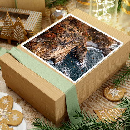 Golden Hour Pine Tree Sticker - Japandi Kanso