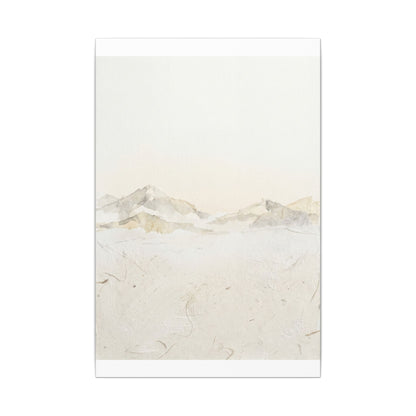 Mountain Mist Winter Canvas Art | Japandi Warm Design