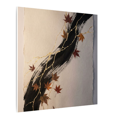 Dawn Ink Brushstroke Canvas Art - Kintsugi Ma