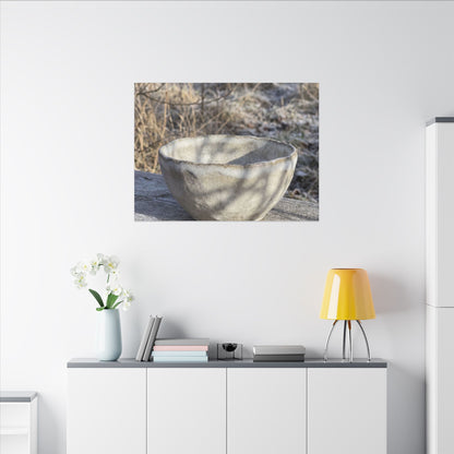Dappled Ceramic Bowl Canvas Art - Japandi Fukinsei