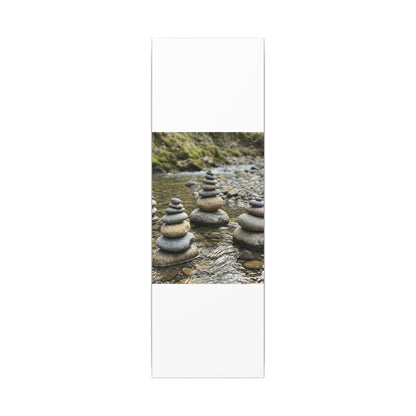 Zen River Stones in Dawn | Karesansui Canvas Art