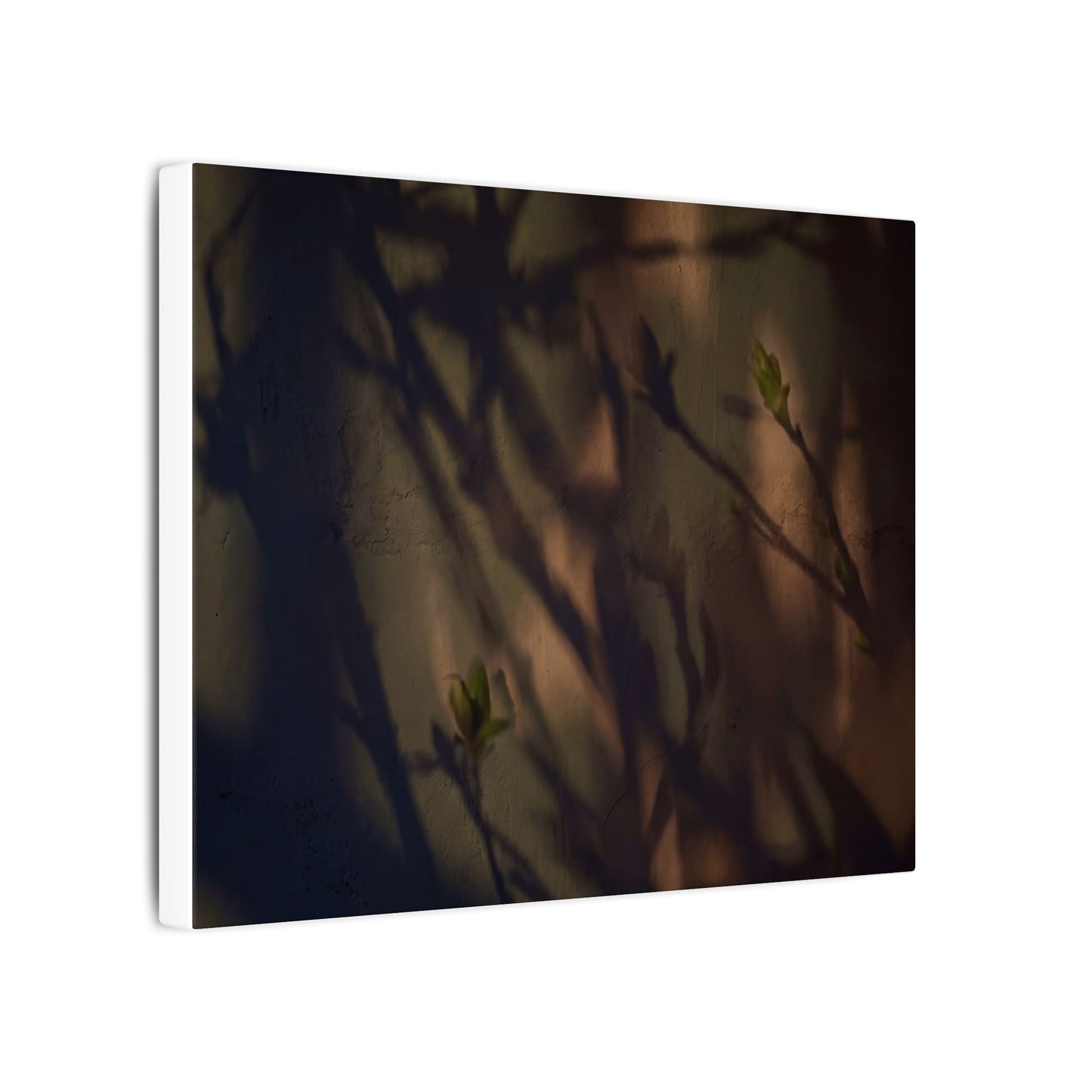 Candlelight Shadow Play Canvas Art - Dark Japandi Shibui