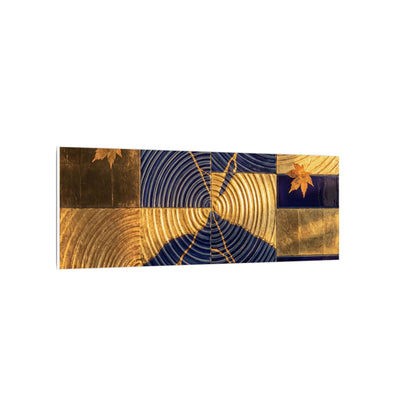 Autumn Water Ripple Crackle Gold Canvas Art | Artful Decor