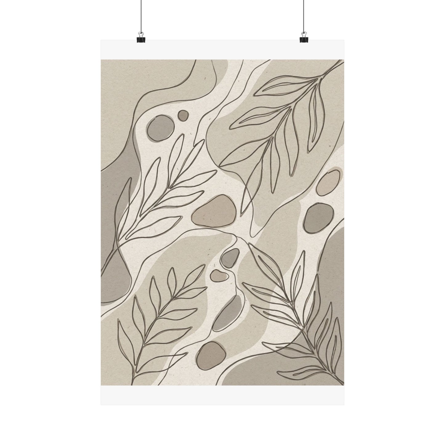 Japandi Minimal Line Wall Art Print Art Print