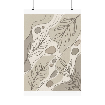 Japandi Minimal Line Wall Art Print Art Print