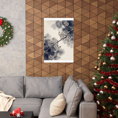 Beautiful Cherry Blossom Wall Art Print - Gold Vein Kintsugi