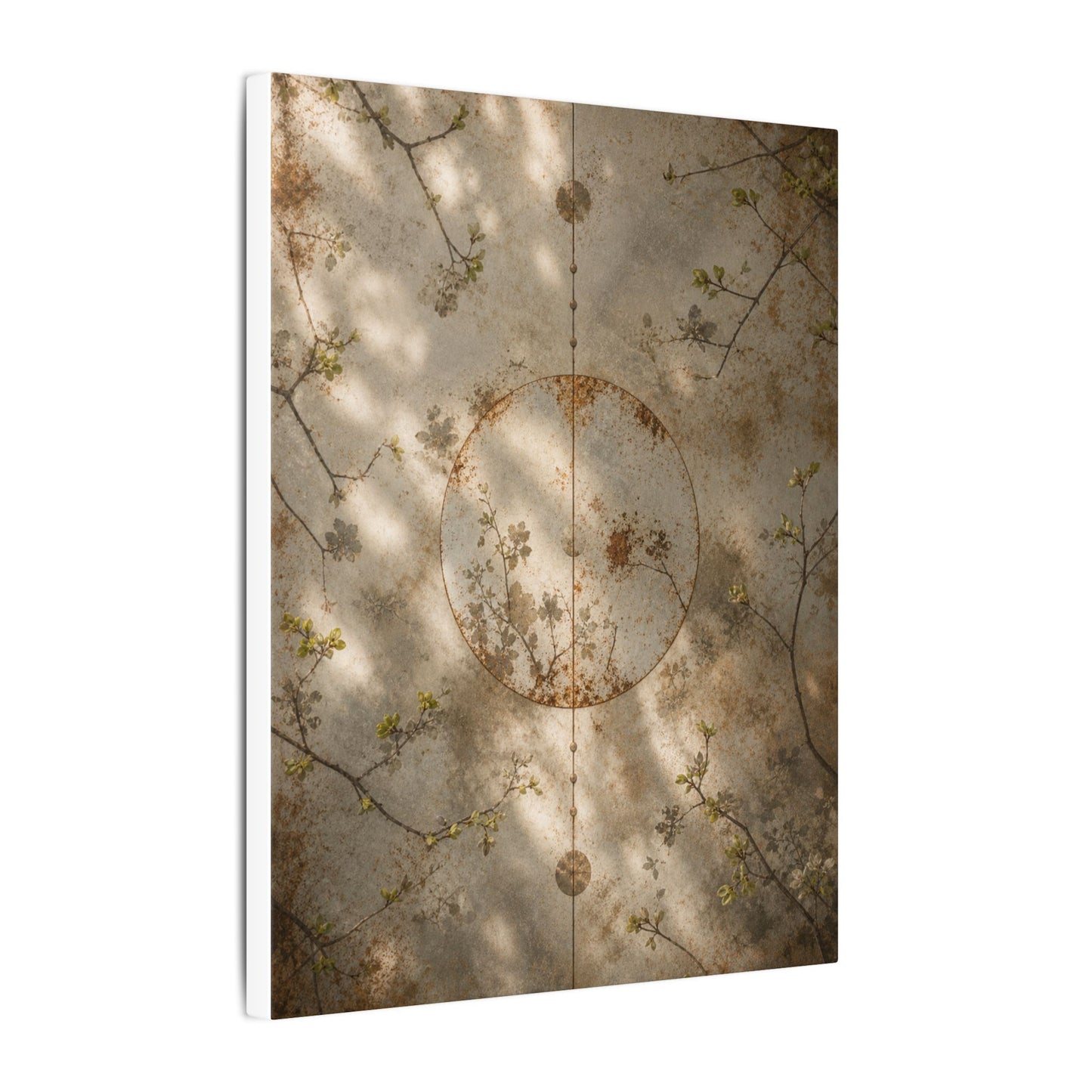 Japandi Rust Patina in Dappled | Japanese Pattern Canvas Art