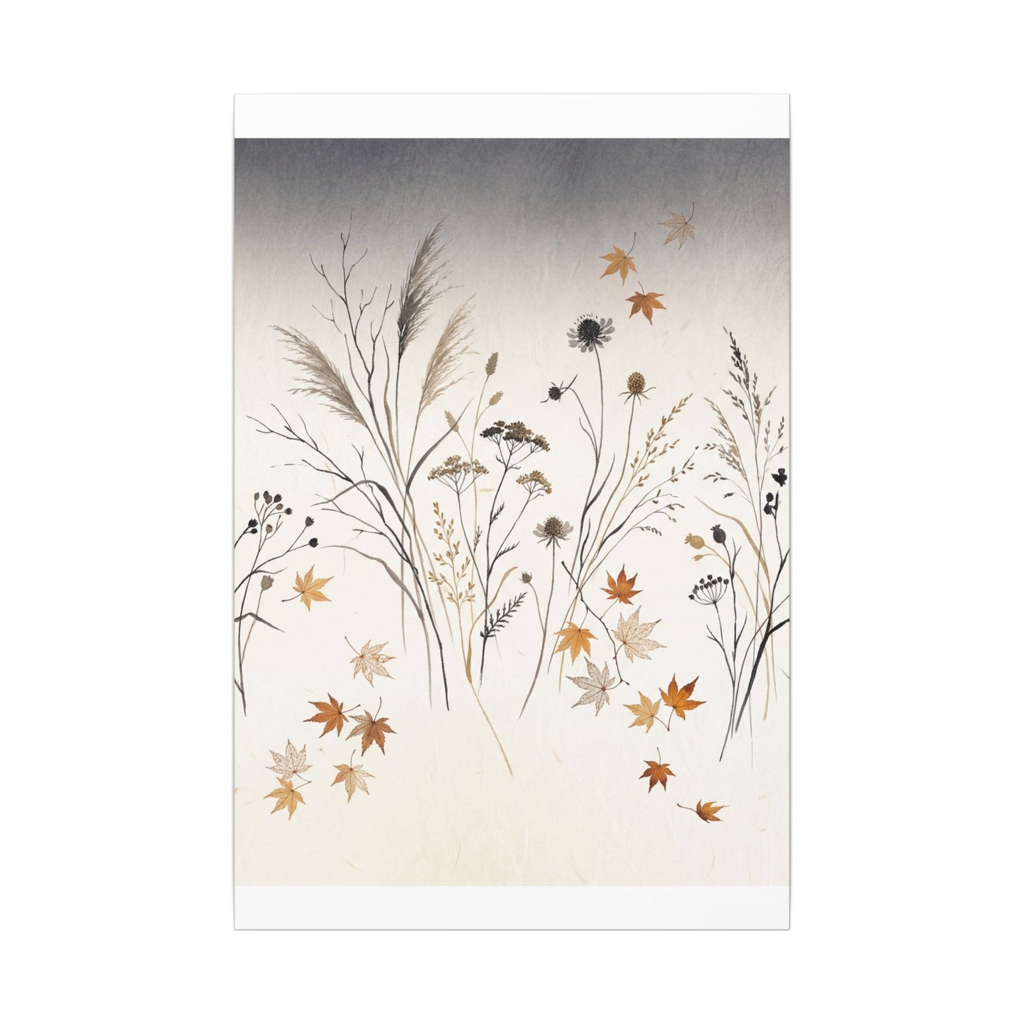 Dawn Dried Flowers Canvas Art - Japandi Kanso