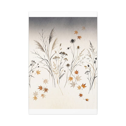Dawn Dried Flowers Canvas Art - Japandi Kanso
