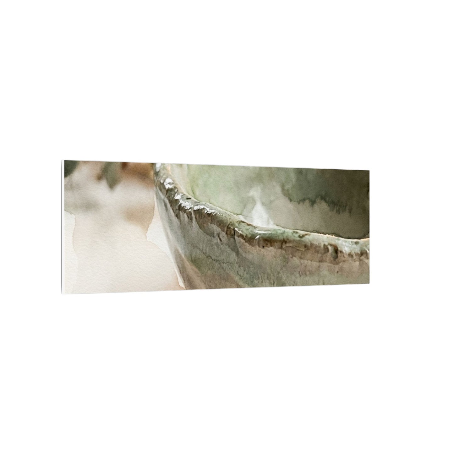 Ceramic Bowl Canvas Art | Summer Japandi Watercolor Art