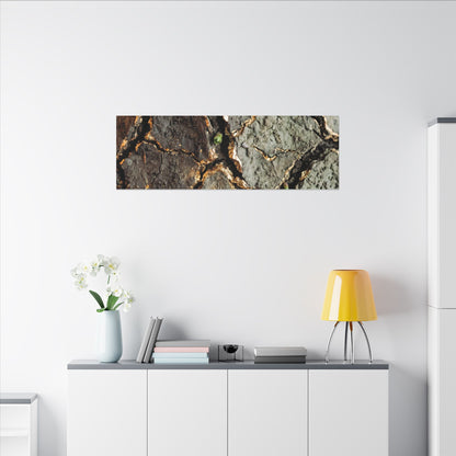 Earthy Cracked Earth Canvas Art - Japanese Pattern Japandi