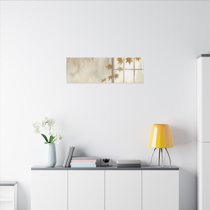 Warm Shoji Screen Canvas Art - Watercolor Japandi