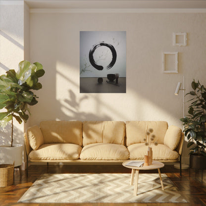Tea Ceremony Enso Canvas Art | Peaceful Zen Art