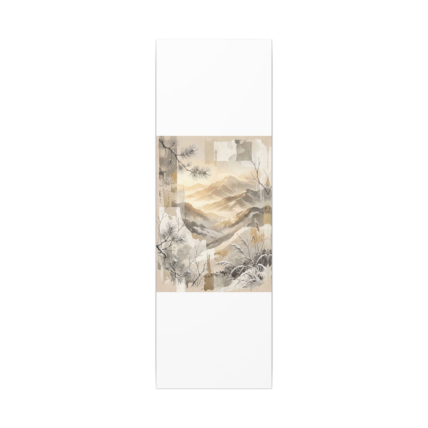 Shibui Mountain Mist Canvas Art - Japandi Japanese Pattern