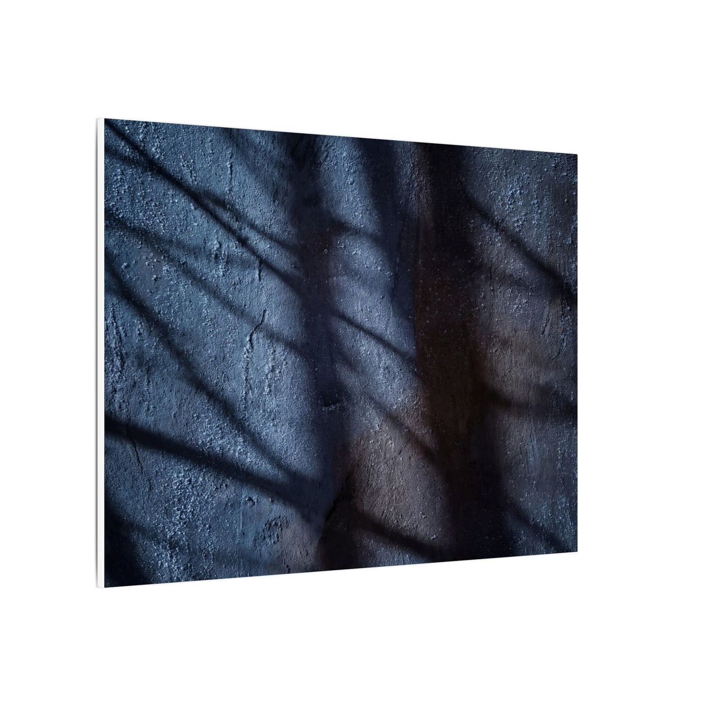Dark Japandi Shadow Play in Moonlight | Moody Minimal Canvas Art