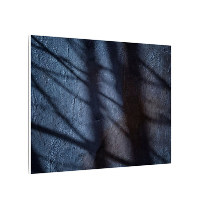 Dark Japandi Shadow Play in Moonlight | Moody Minimal Canvas Art