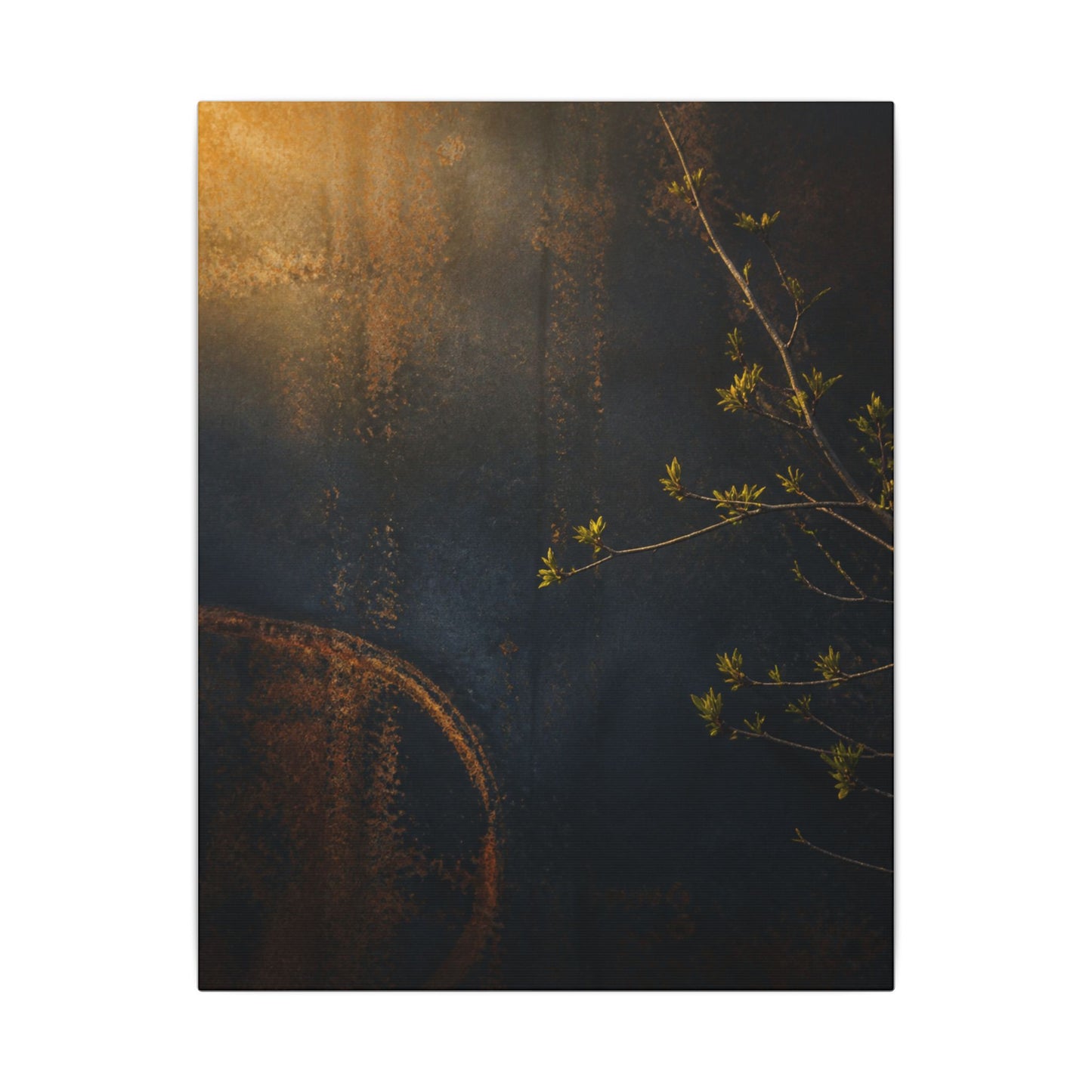 Spring Rust Patina Dark Texture Canvas Art | Moody Decor