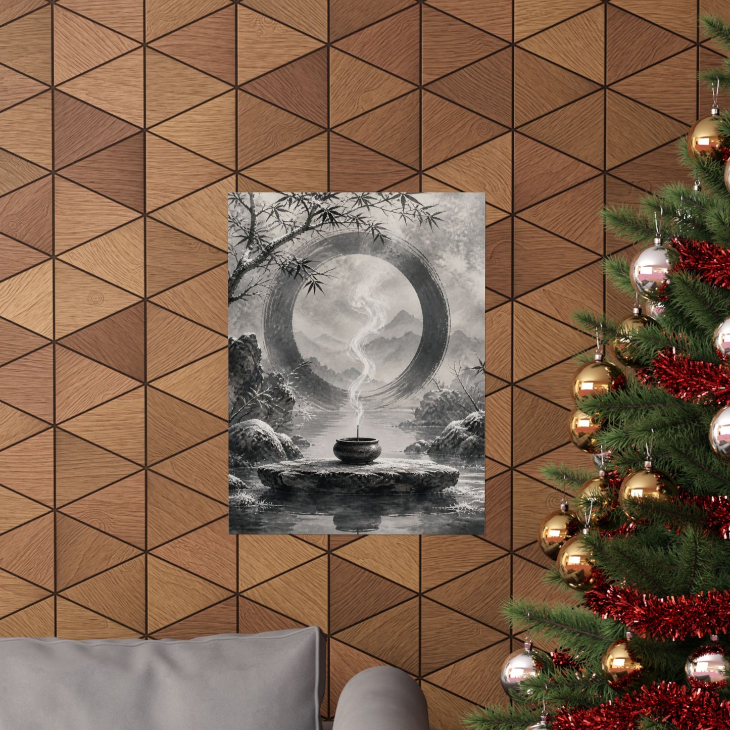 Dappled Incense Smoke Wall Art Print - Zen Seijaku