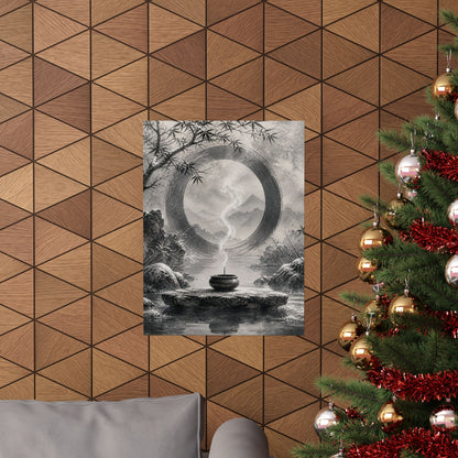 Dappled Incense Smoke Wall Art Print - Zen Seijaku