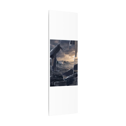 Fukinsei Ocean Wave Canvas Art - Dark Japandi Shadow Zen