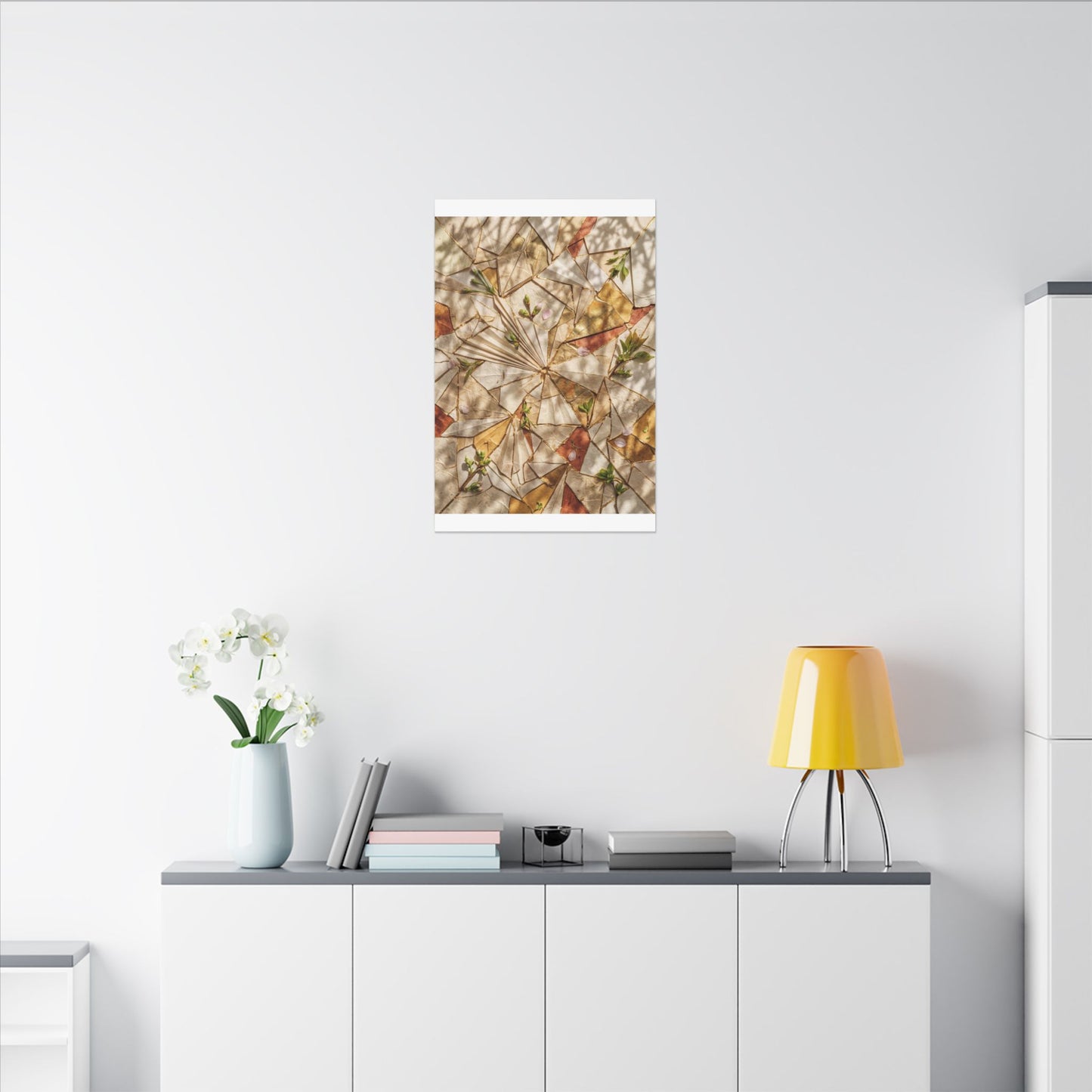 Resilient Paper Fold Canvas Art - Gold Repair Kintsugi