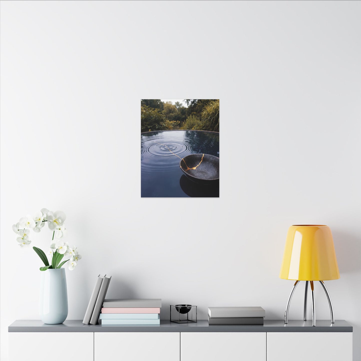 Kintsugi Water Ripple in Overcast | Broken Beauty Canvas Art