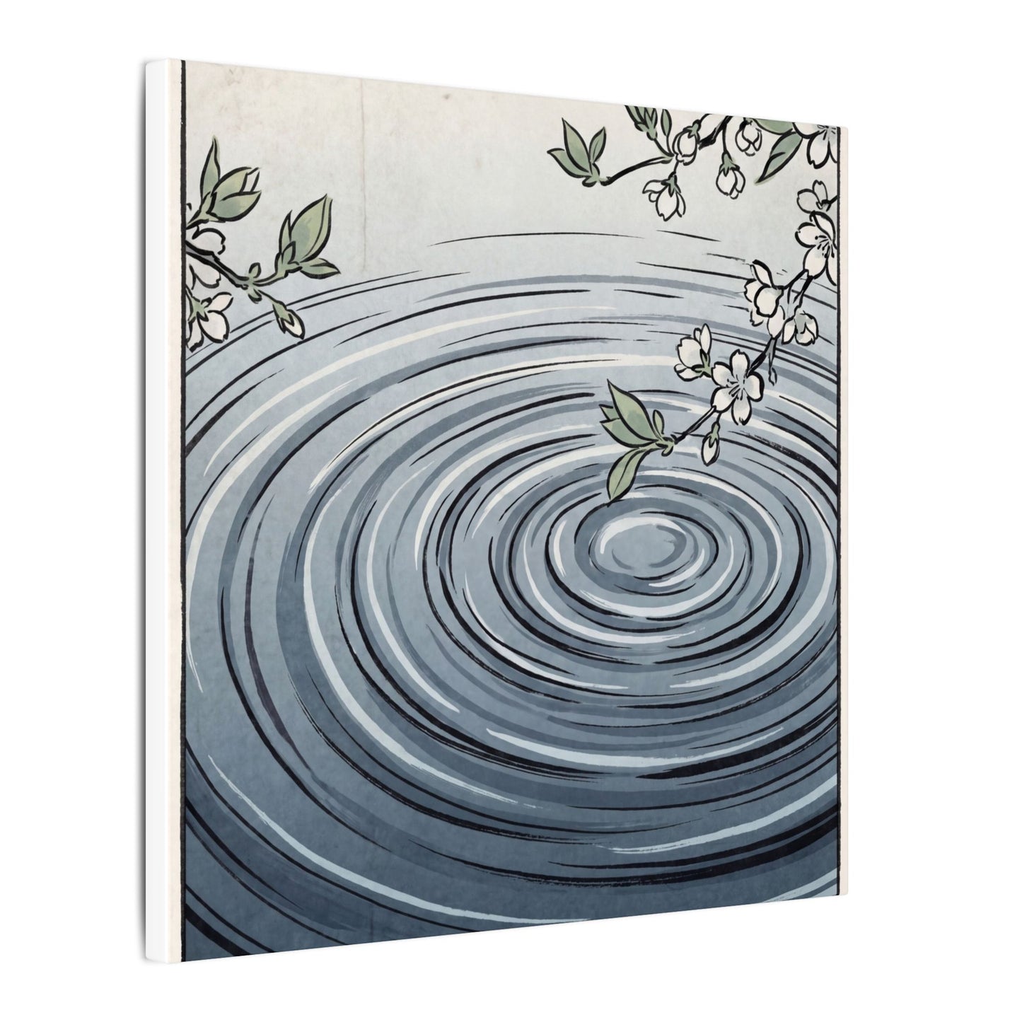 Calm Water Ripple Canvas Art - Ukiyo E Inspired Zen