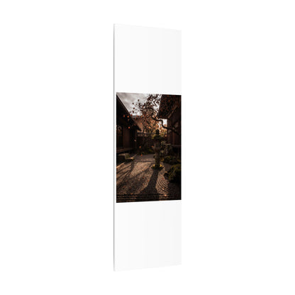 Seijaku Stone Lantern Canvas Art - Dark Japandi Shadow Zen