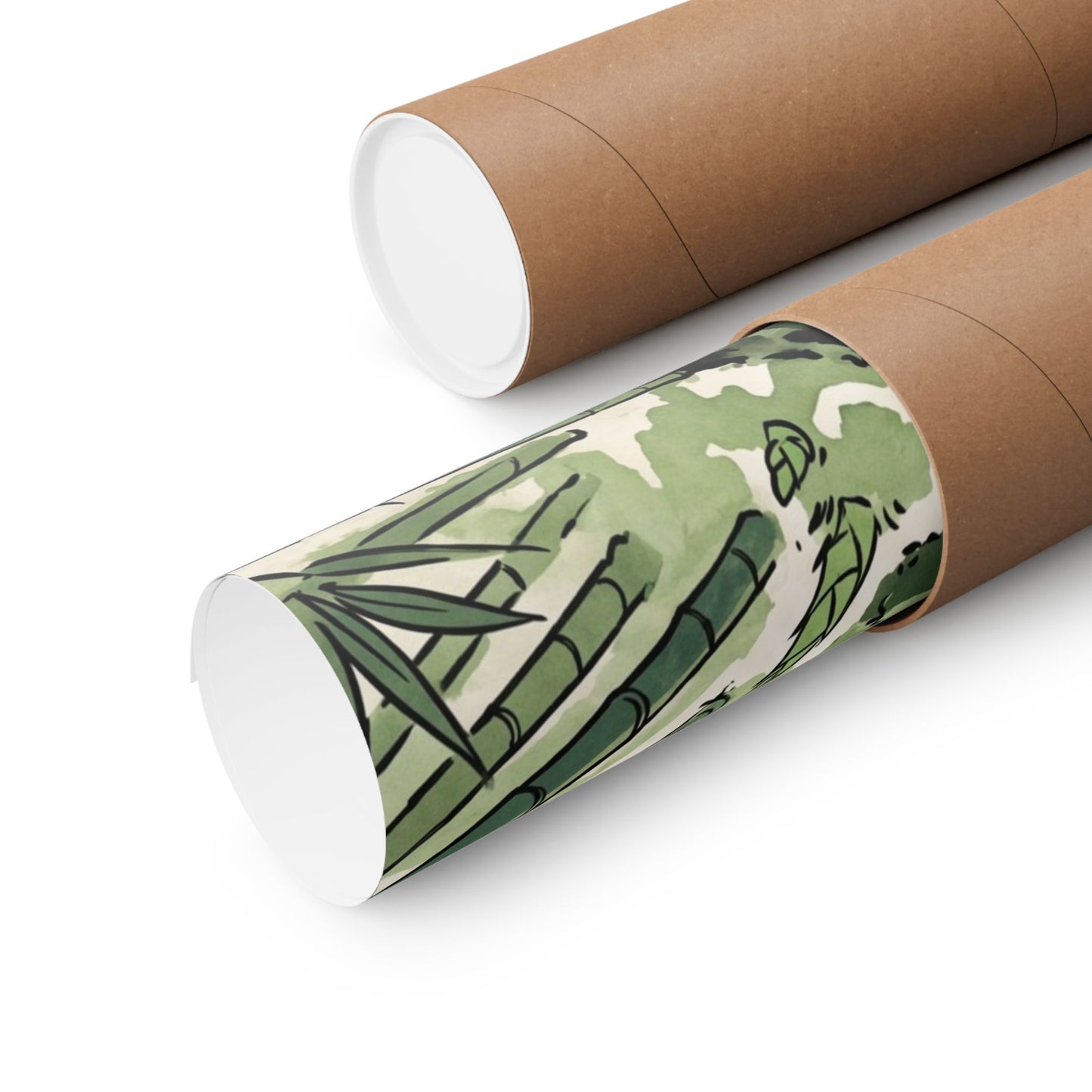 Zen Bamboo Grove in Overcast | Ukiyo E Inspired Wall Art Print
